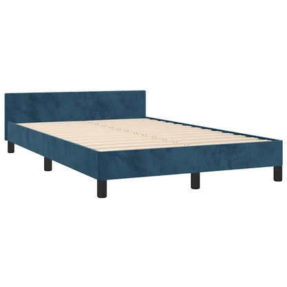 Giroletto senza Materasso Blu Scuro 120x200 cm in Velluto