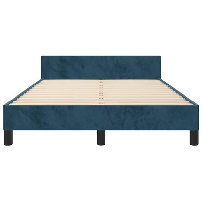 Giroletto senza Materasso Blu Scuro 120x200 cm in Velluto