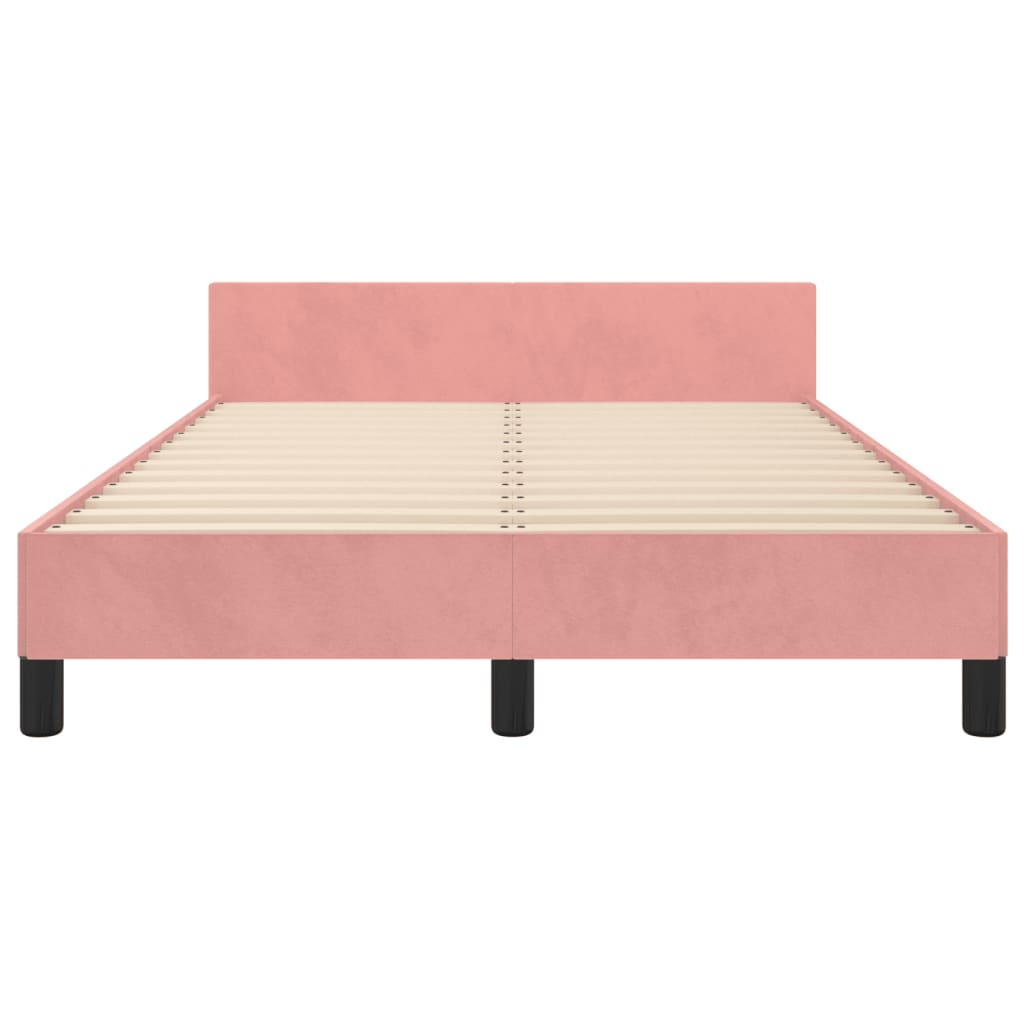 Giroletto con Testiera Rosa 120x200 cm in Velluto | homemem39