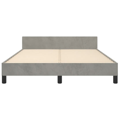 Giroletto senza Materasso Grigio Chiaro 140x190 cm Velluto - homemem39