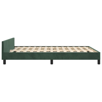 Giroletto senza Materasso Verde Scuro 140x190 cm in Velluto - homemem39