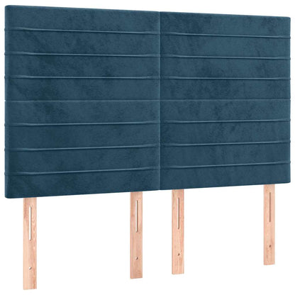 Giroletto senza Materasso Blu Scuro 140x190 cm in Velluto