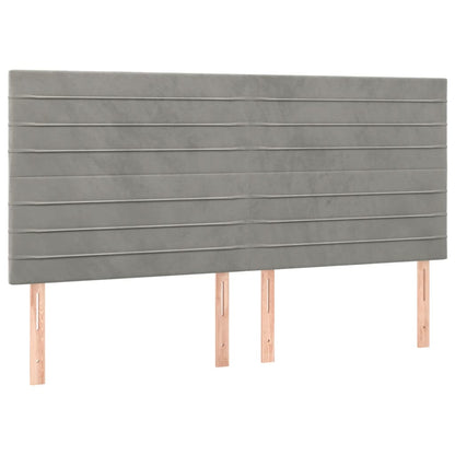Giroletto senza Materasso Grigio Chiaro 160x200 cm Velluto - homemem39