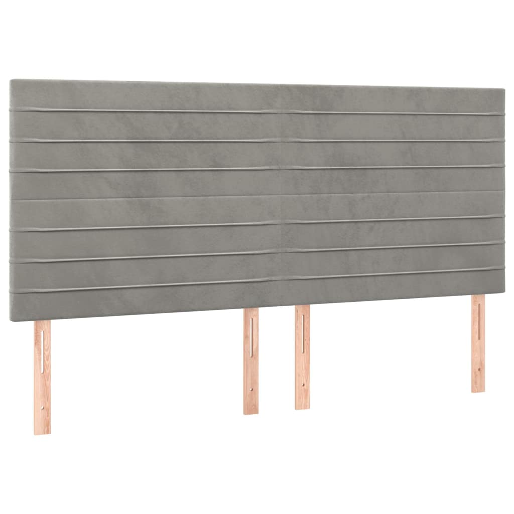 Giroletto senza Materasso Grigio Chiaro 160x200 cm Velluto