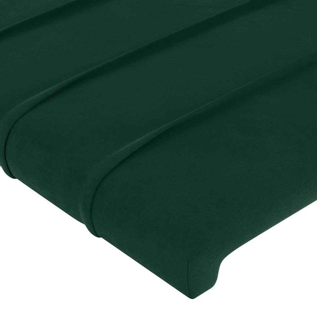 Giroletto senza Materasso Verde Scuro 160x200 cm in Velluto