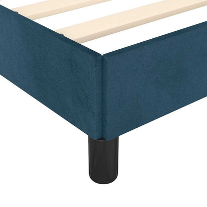 Giroletto con Testiera Blu Scuro 180x200 cm in Velluto
