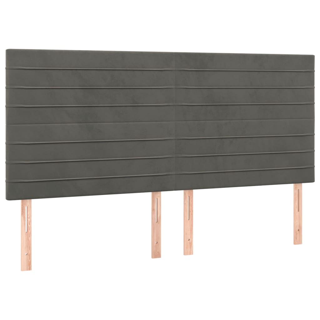 Giroletto senza Materasso Grigio Scuro 200x200 cm Velluto | homemem39