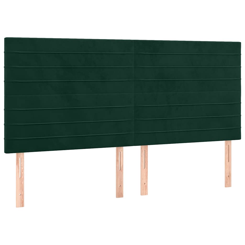Giroletto senza Materasso Verde Scuro 200x200 cm in Velluto