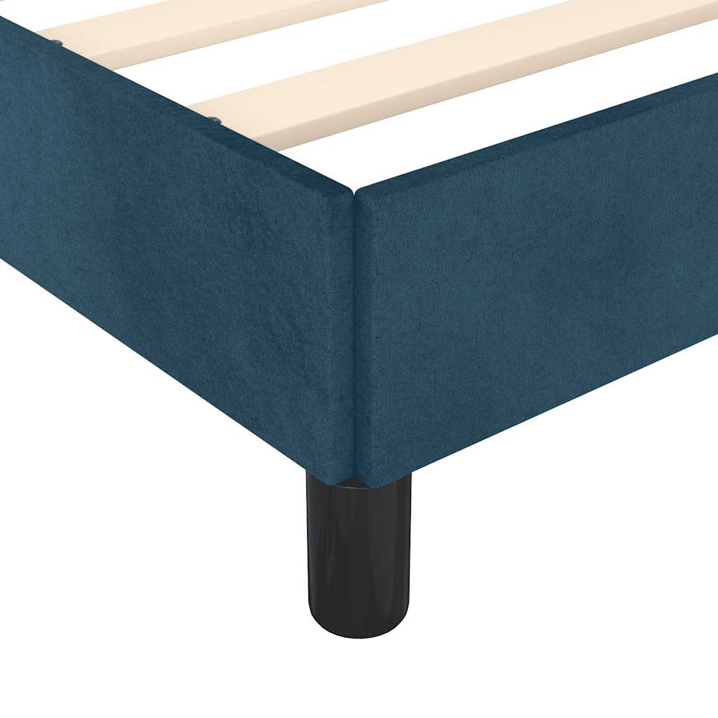 Giroletto senza Materasso Blu Scuro 200x200 cm in Velluto | homemem39