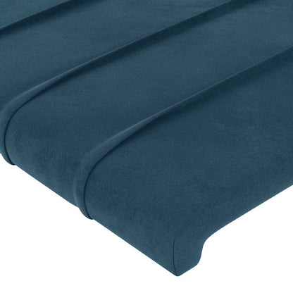Giroletto senza Materasso Blu Scuro 200x200 cm in Velluto | homemem39