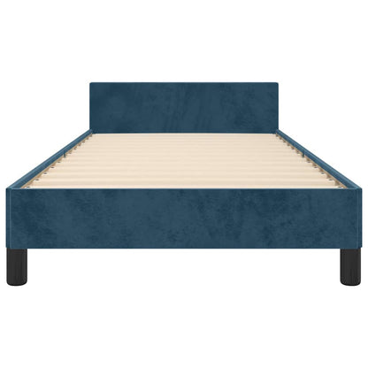 Giroletto senza Materasso Blu Scuro 80x200 cm in Velluto
