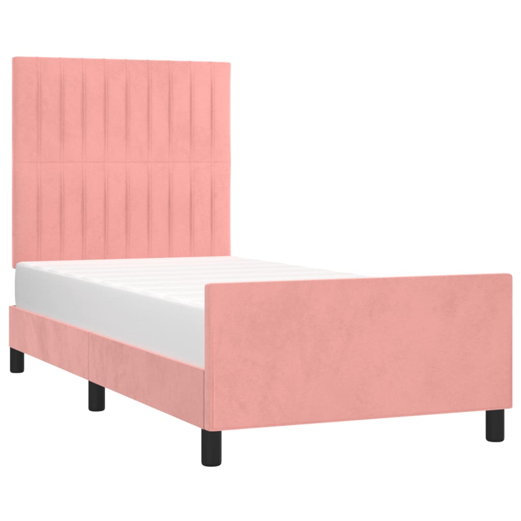 Giroletto con Testiera Rosa 80x200 cm in Velluto | homemem39