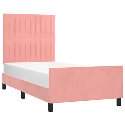 Giroletto con Testiera Rosa 80x200 cm in Velluto | homemem39