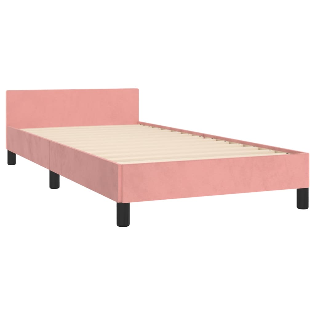 Giroletto con Testiera Rosa 80x200 cm in Velluto | homemem39