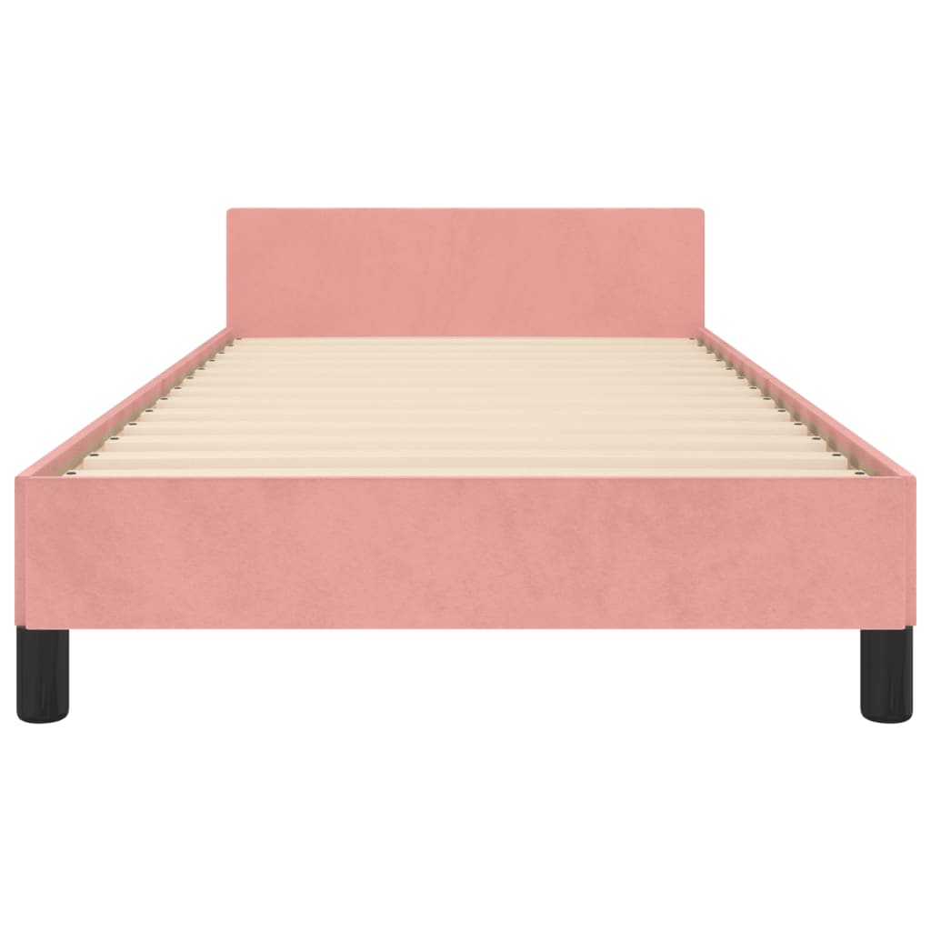 Giroletto con Testiera Rosa 80x200 cm in Velluto | homemem39