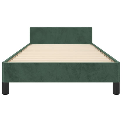 Giroletto senza Materasso Verde Scuro 90x190 cm in Velluto - homemem39
