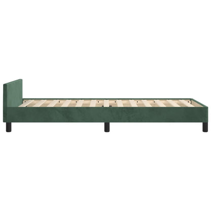 Giroletto senza Materasso Verde Scuro 90x190 cm in Velluto - homemem39
