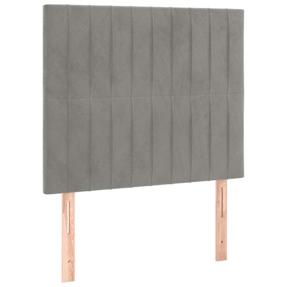 Giroletto senza Materasso Grigio Chiaro 90x200 cm Velluto