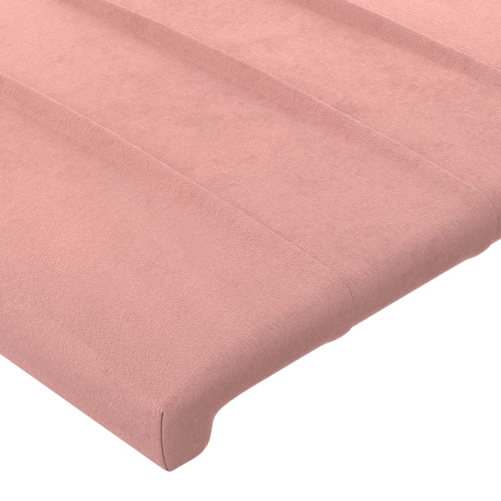 Giroletto con Testiera Rosa 90x200 cm in Velluto - homemem39