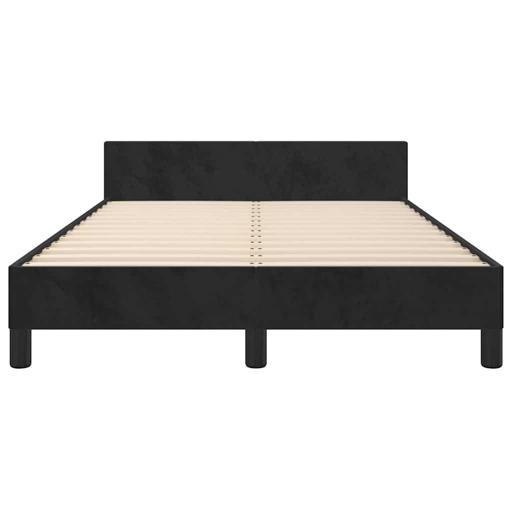 Giroletto senza Materasso Nero 120x200 cm Velluto
