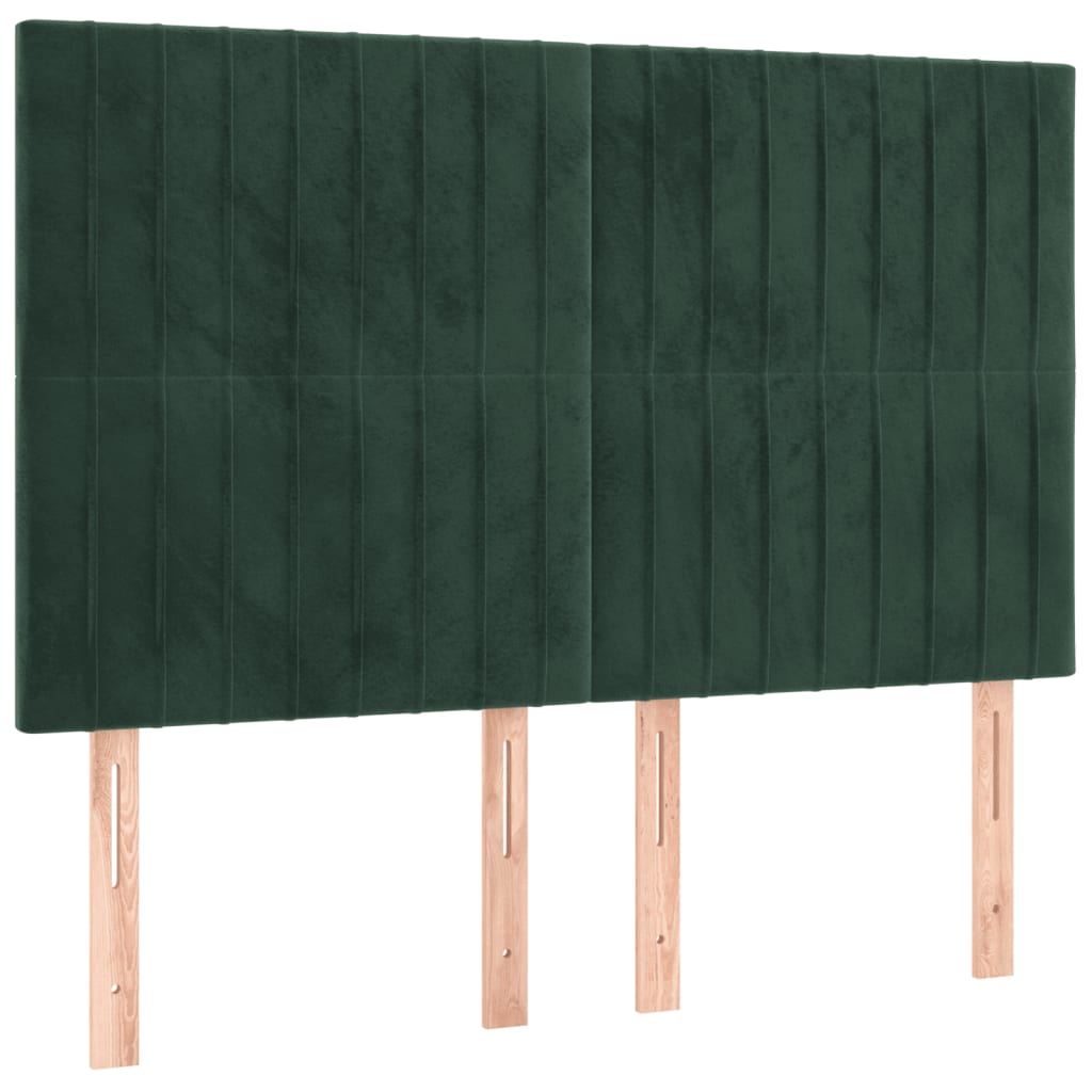 Giroletto senza Materasso Verde Scuro 140x190 cm in Velluto - homemem39