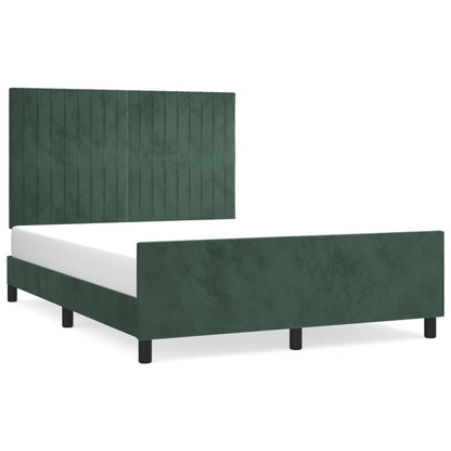 Giroletto senza Materasso Verde Scuro 140x200 cm in Velluto - homemem39