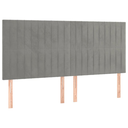 Giroletto senza Materasso Grigio Chiaro 160x200 cm Velluto - homemem39