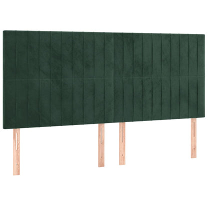 Giroletto con Testiera Verde Scuro 180x200 cm in Velluto - homemem39