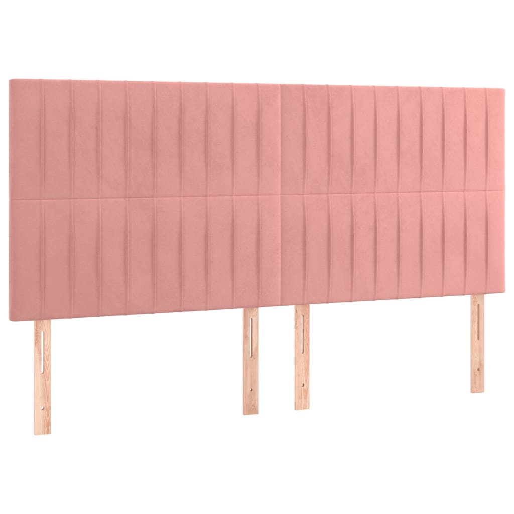 Giroletto con Testiera Rosa 180x200 cm in Velluto