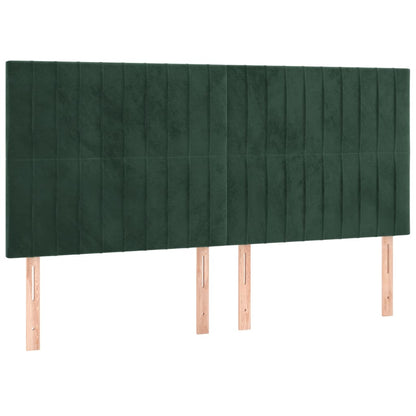 Giroletto senza Materasso Verde Scuro 200x200 cm in Velluto - homemem39