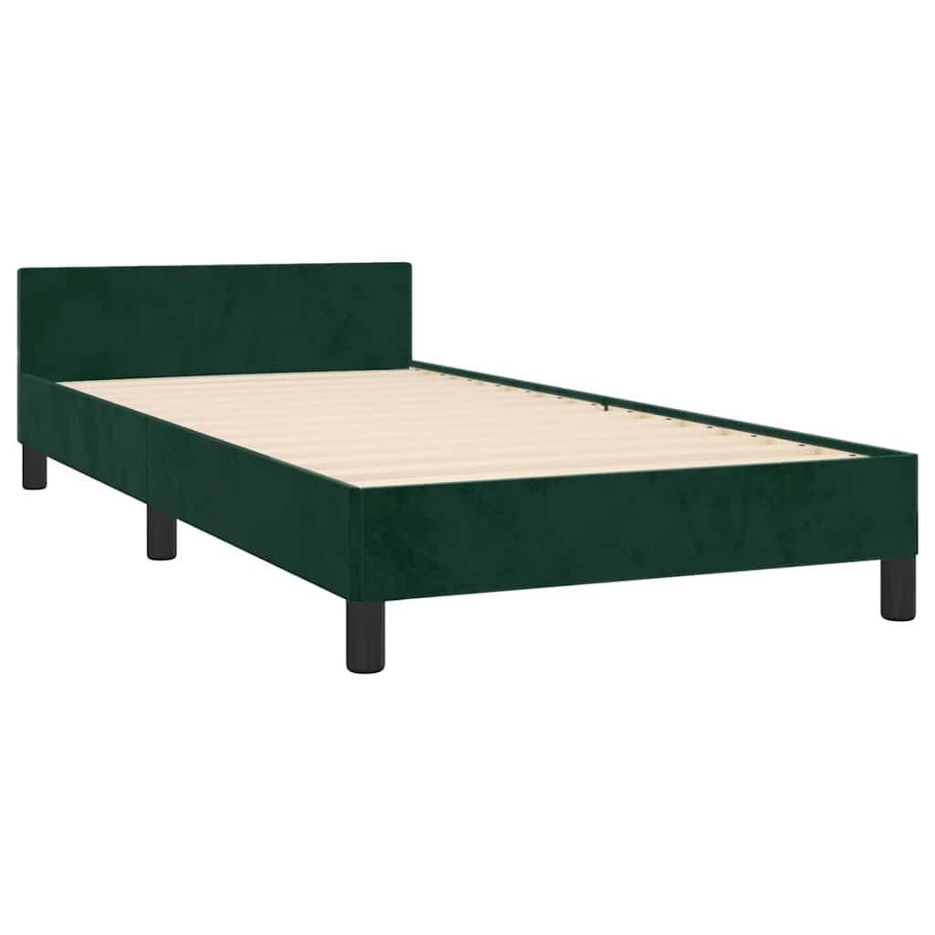 Giroletto senza Materasso Verde Scuro 80x200 cm in Velluto | homemem39