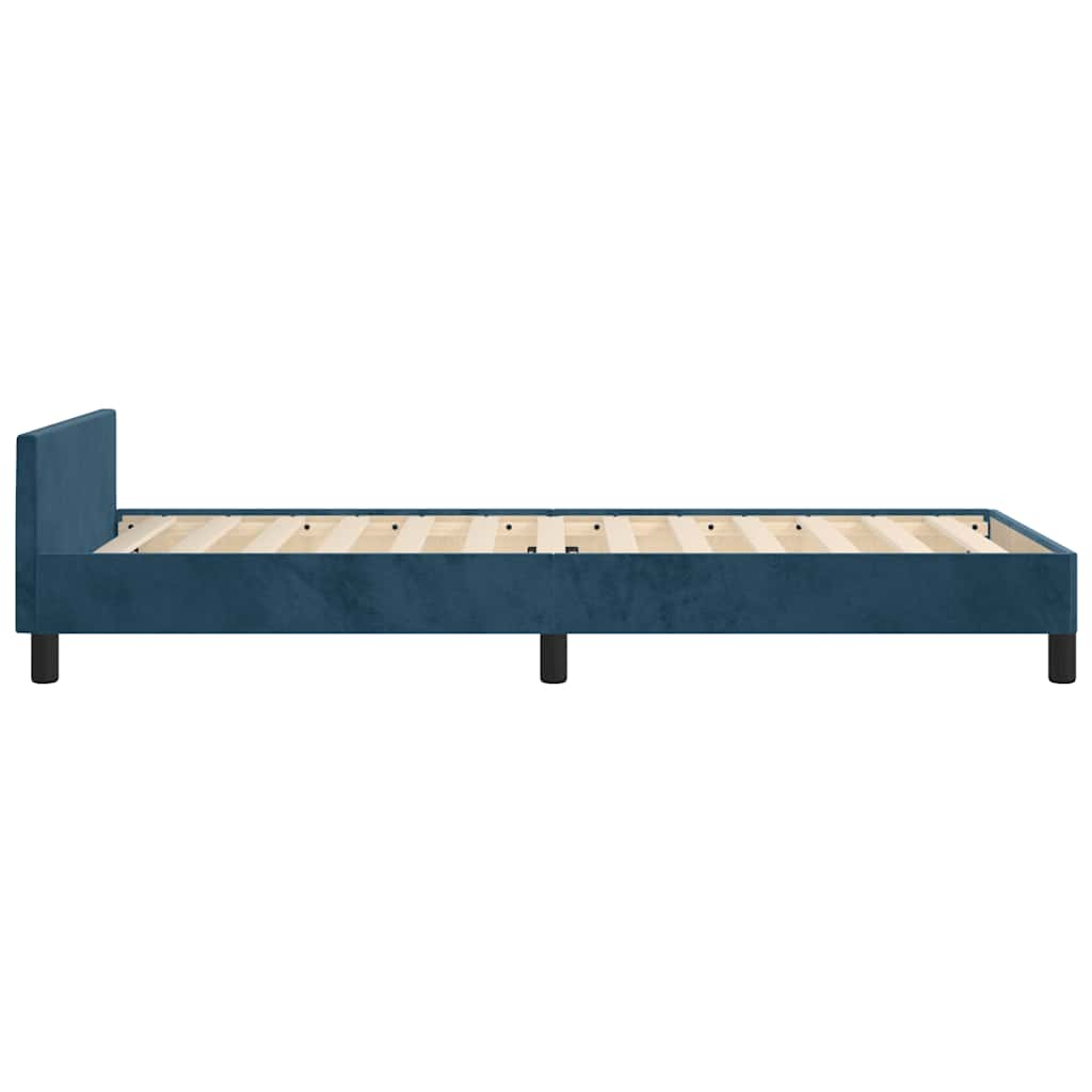 Giroletto senza Materasso Blu Scuro 80x200 cm in Velluto | homemem39
