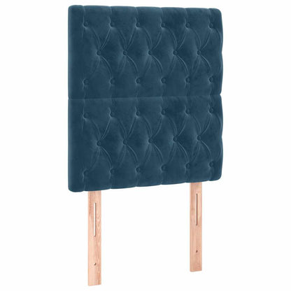 Giroletto senza Materasso Blu Scuro 80x200 cm in Velluto