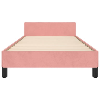 Giroletto con Testiera Rosa 90x190 cm in Velluto | homemem39