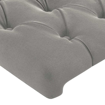 Giroletto senza Materasso Grigio Chiaro 90x200 cm Velluto