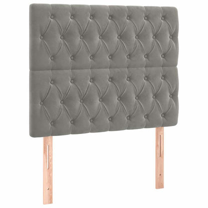 Giroletto senza Materasso Grigio Chiaro 100x200 cm Velluto