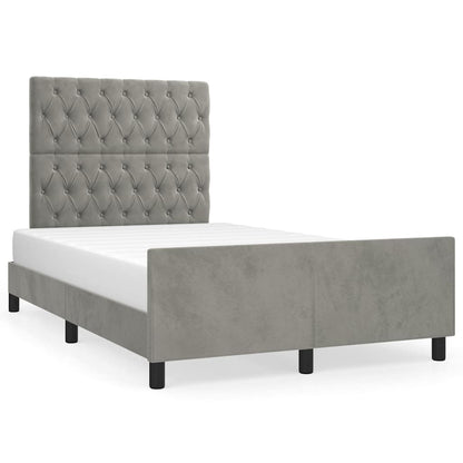 Giroletto senza Materasso Grigio Chiaro 120x200 cm Velluto