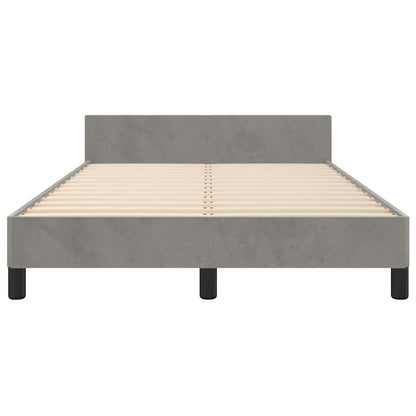Giroletto senza Materasso Grigio Chiaro 120x200 cm Velluto