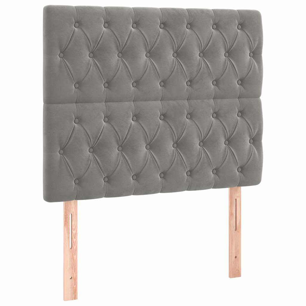 Giroletto senza Materasso Grigio Chiaro 120x200 cm Velluto