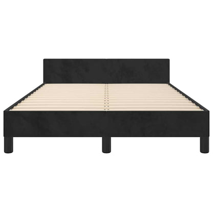 Giroletto senza Materasso Nero 120x200 cm Velluto