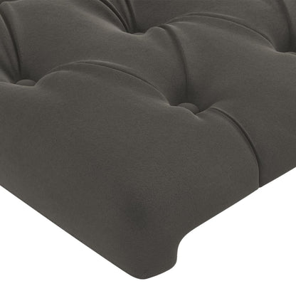 Giroletto senza Materasso Grigio Scuro 140x190 cm Velluto | homemem39