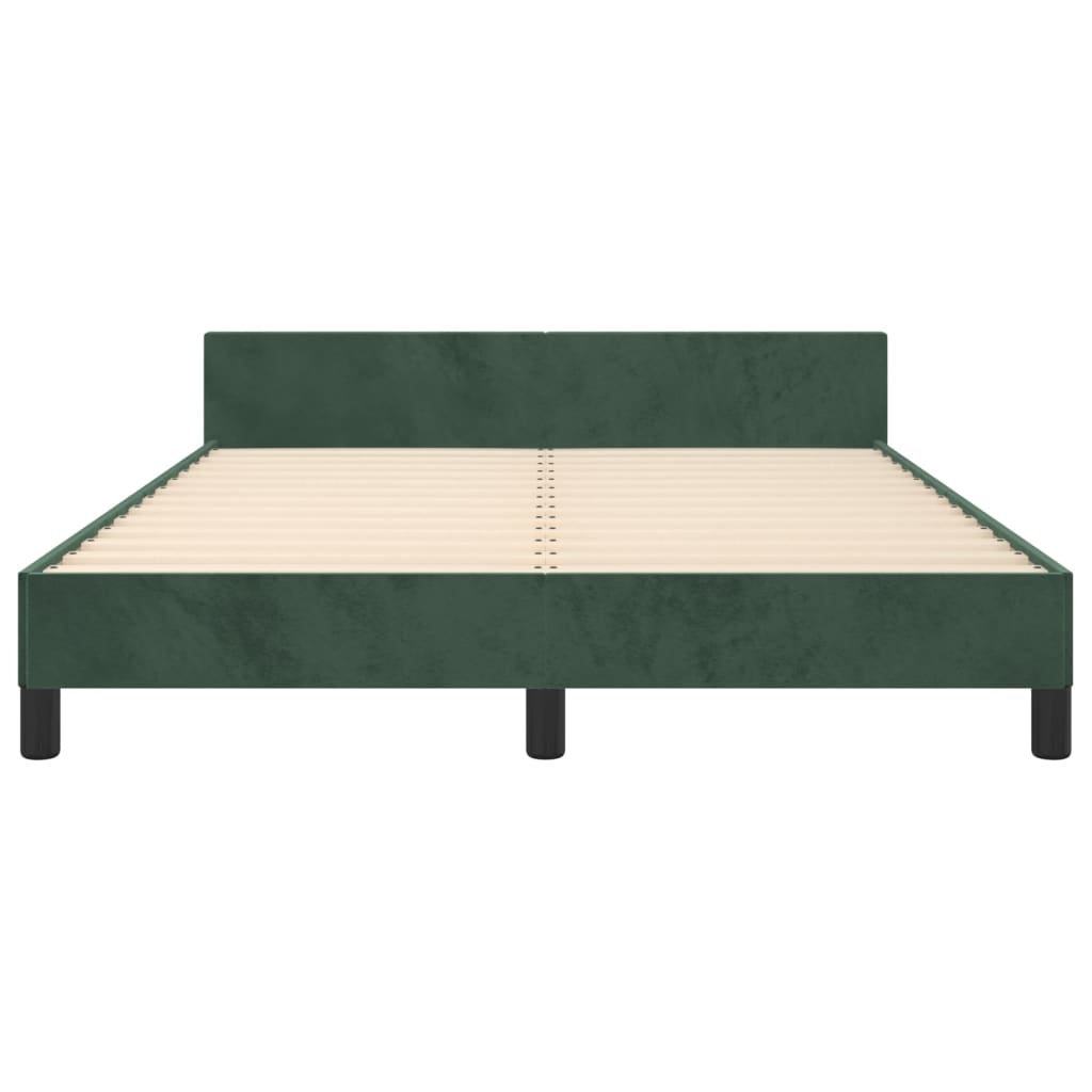 Giroletto senza Materasso Verde Scuro 140x190 cm in Velluto - homemem39