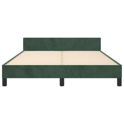 Giroletto senza Materasso Verde Scuro 140x190 cm in Velluto - homemem39