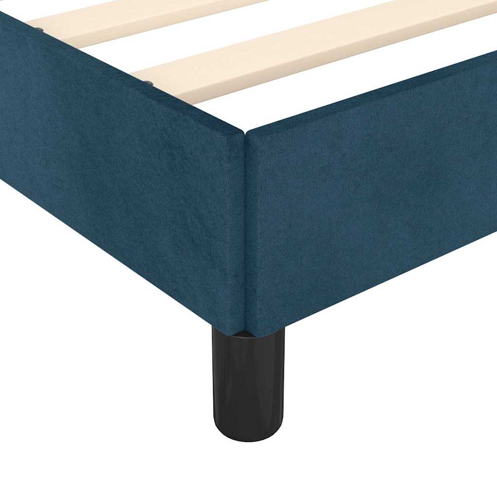 Giroletto senza Materasso Blu Scuro 140x190 cm in Velluto | homemem39