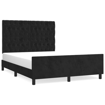 Giroletto senza Materasso Nero 140x200 cm in Velluto | homemem39