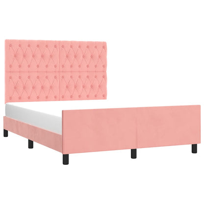 Giroletto con Testiera Rosa 140x200 cm in Velluto