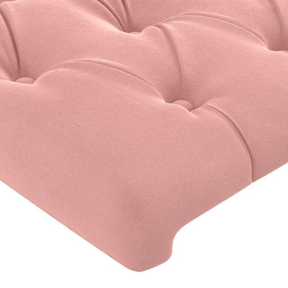 Giroletto con Testiera Rosa 140x200 cm in Velluto