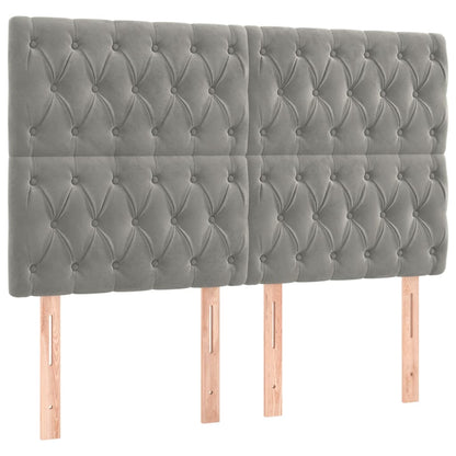 Giroletto senza Materasso Grigio Chiaro 160x200 cm Velluto | homemem39