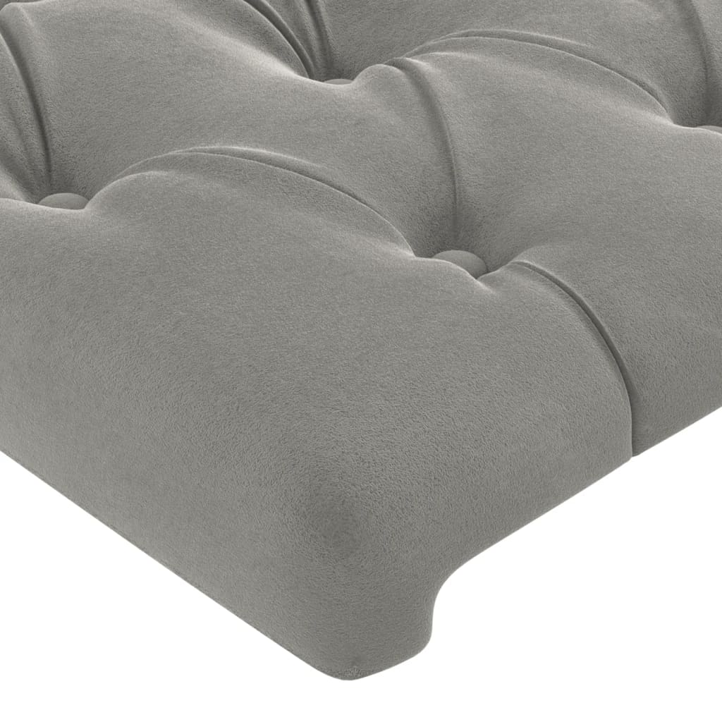 Giroletto senza Materasso Grigio Chiaro 160x200 cm Velluto | homemem39