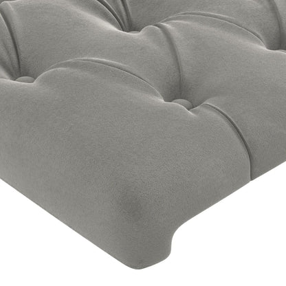 Giroletto senza Materasso Grigio Chiaro 160x200 cm Velluto | homemem39